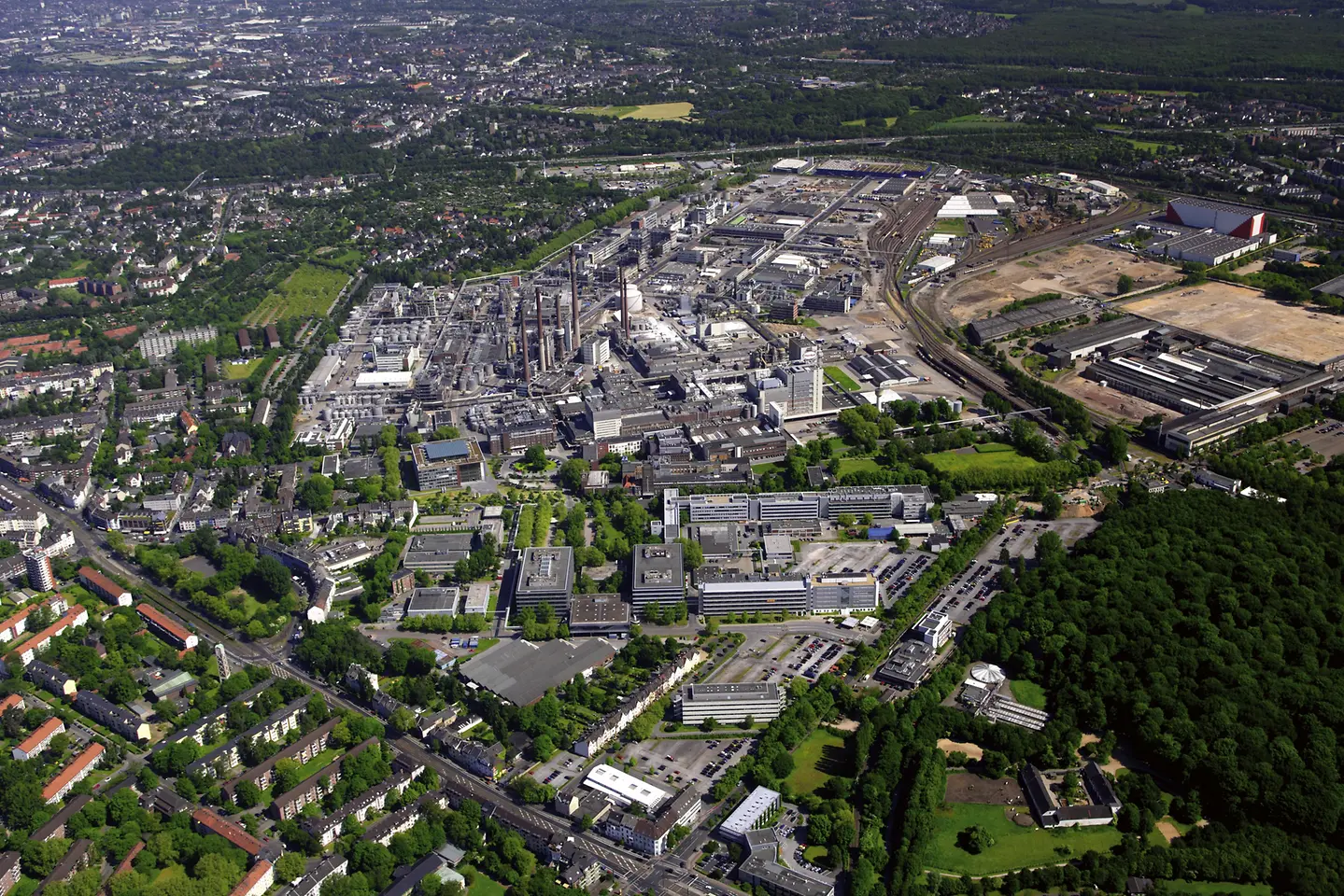 Prikaz Henkelova sjedišta u Düsseldorfu iz zraka