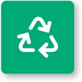 simbol za recikliranje na zelenoj pozadini