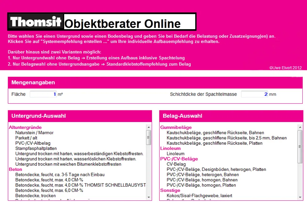 Thomsit Objektberater Online