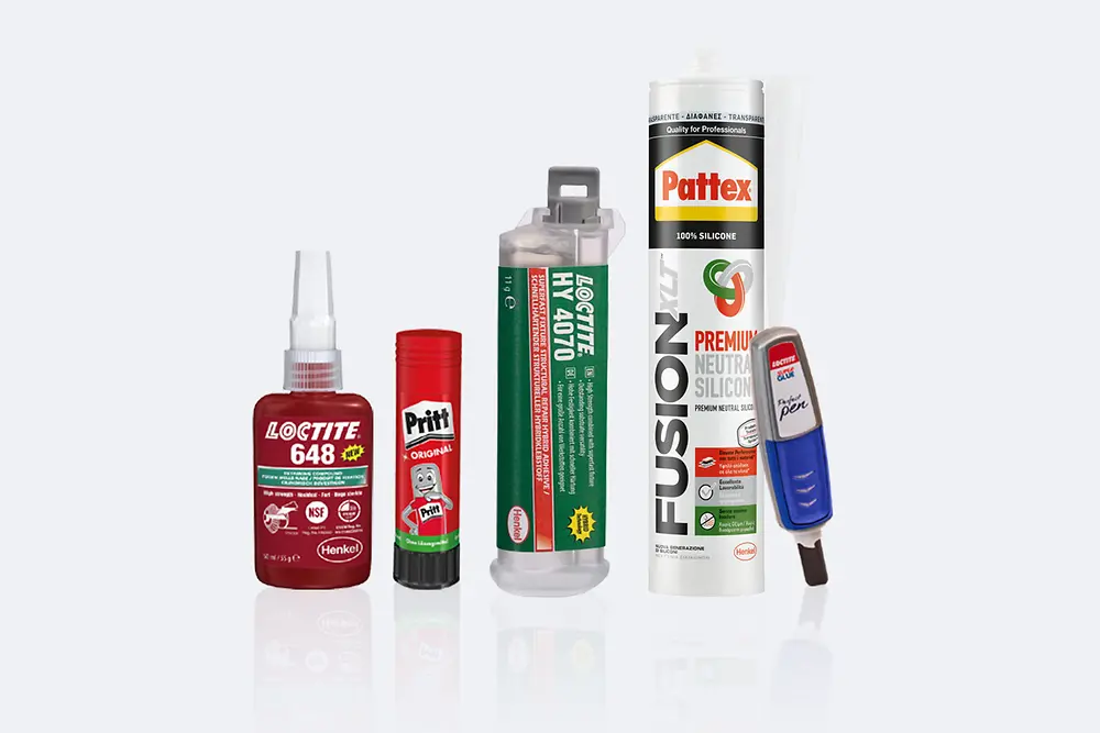 Selection of adhesive products