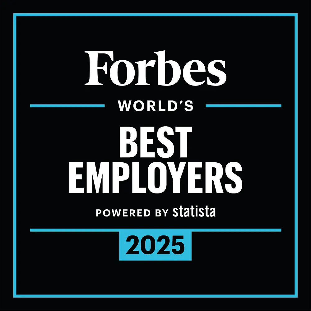 Logotip nagrade za najbolje poslodavce na svijetu časopisa Forbes.