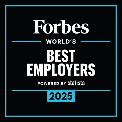 Logotip nagrade za najbolje poslodavce na svijetu časopisa Forbes.