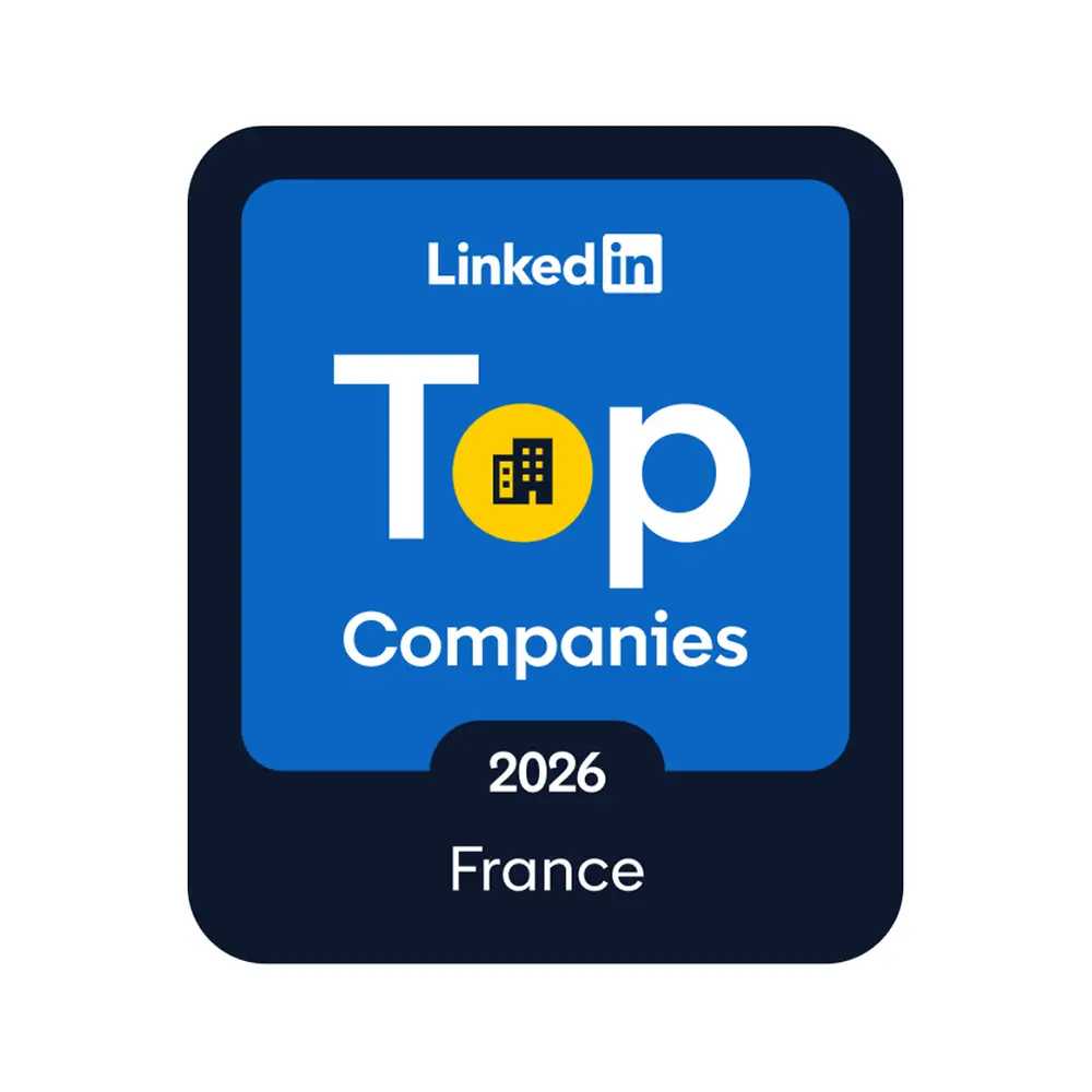 Logotip nagrade „LinkedIn top companies”.