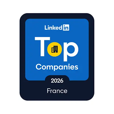 Logotip nagrade „LinkedIn top companies”.