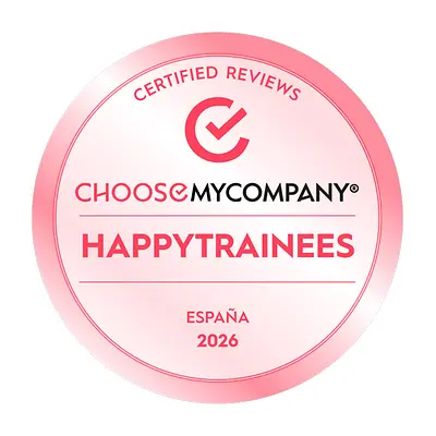 Logotip nagrade „HAPPYTRAINEES 2026 by ChooseMyCompany”.
