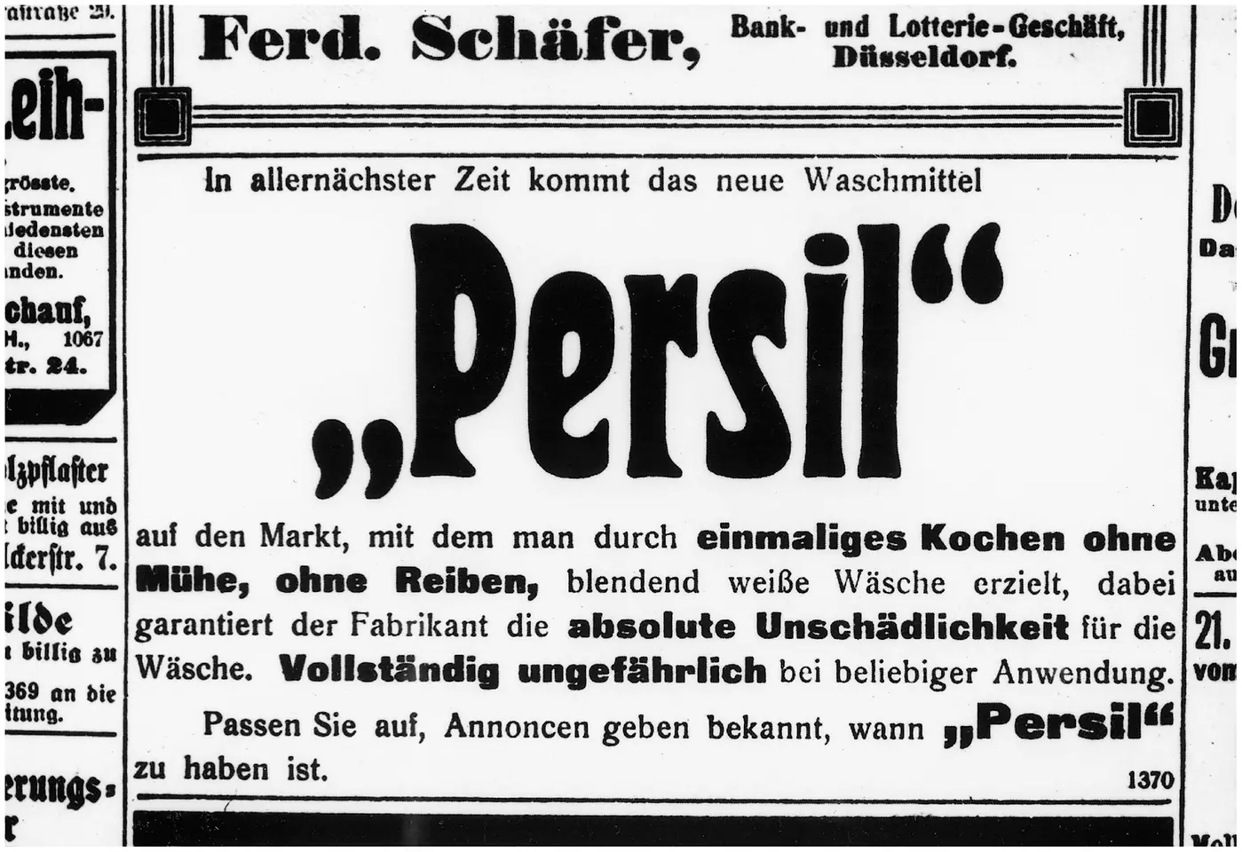 Oglas za Persil iz 1907.